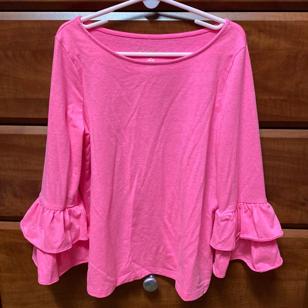 Kids Lilly Pulitzer Ruffle Shirt. Size L (8-10)